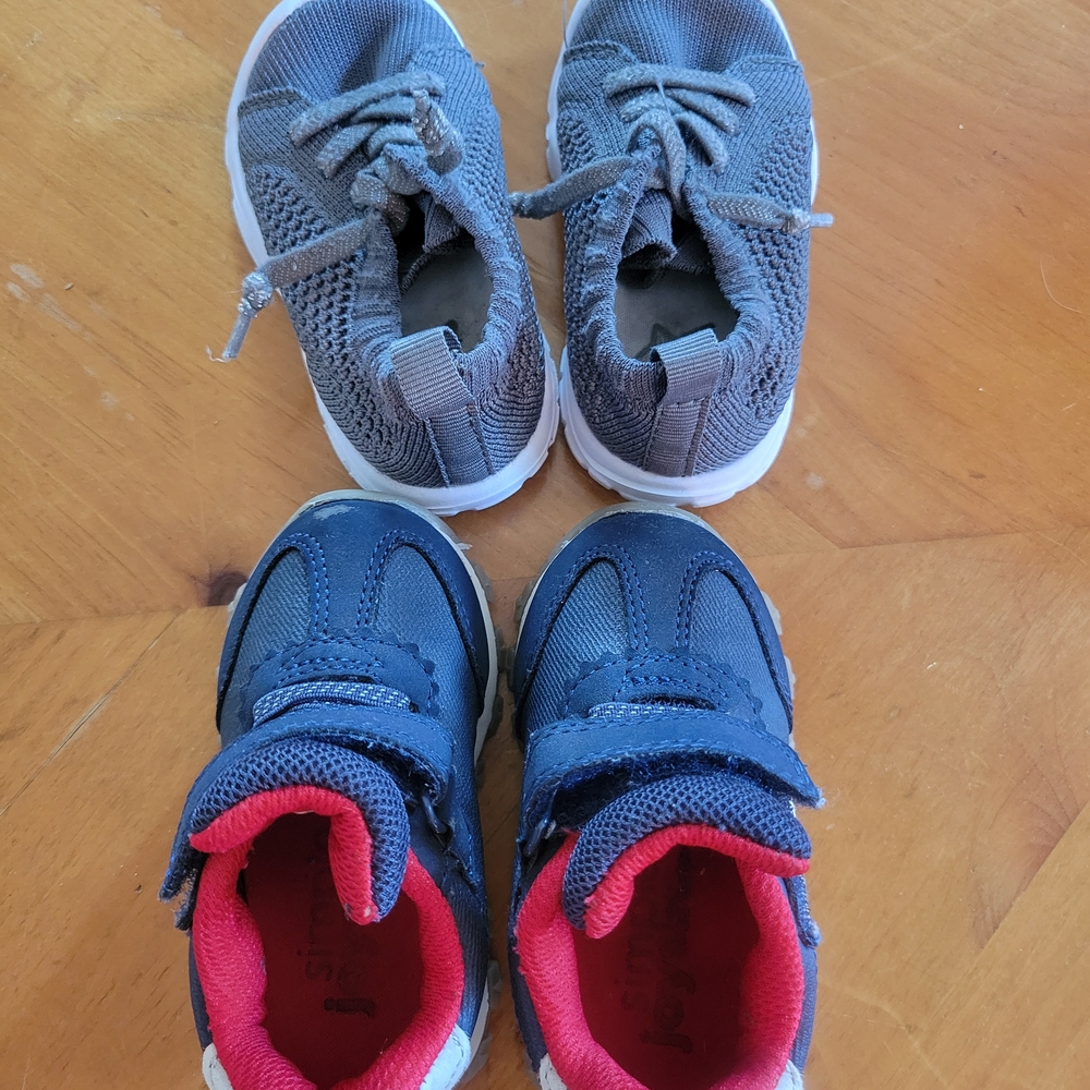Stylish Kids' Blue and Gray Shoes